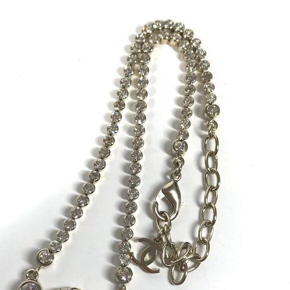 CHANEL 23B CC CC Mark Rhinestone Choker Accessories Necklace Unused - Picture 10 of 16